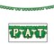 Beistle Club Pack of 12 "Happy St. Patrick's Day" Shamrock Streamer Banner Hanging Decorations 4.5" x 6.75'